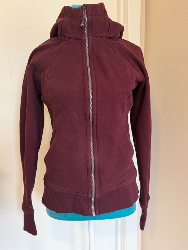 Lululemon Athletica Maroon Full-Zip Hoodie